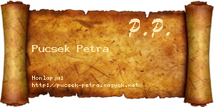 Pucsek Petra névjegykártya